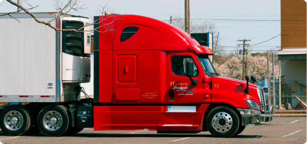 Red Semi Truck